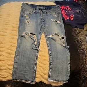 AE jeans, capris, and tee